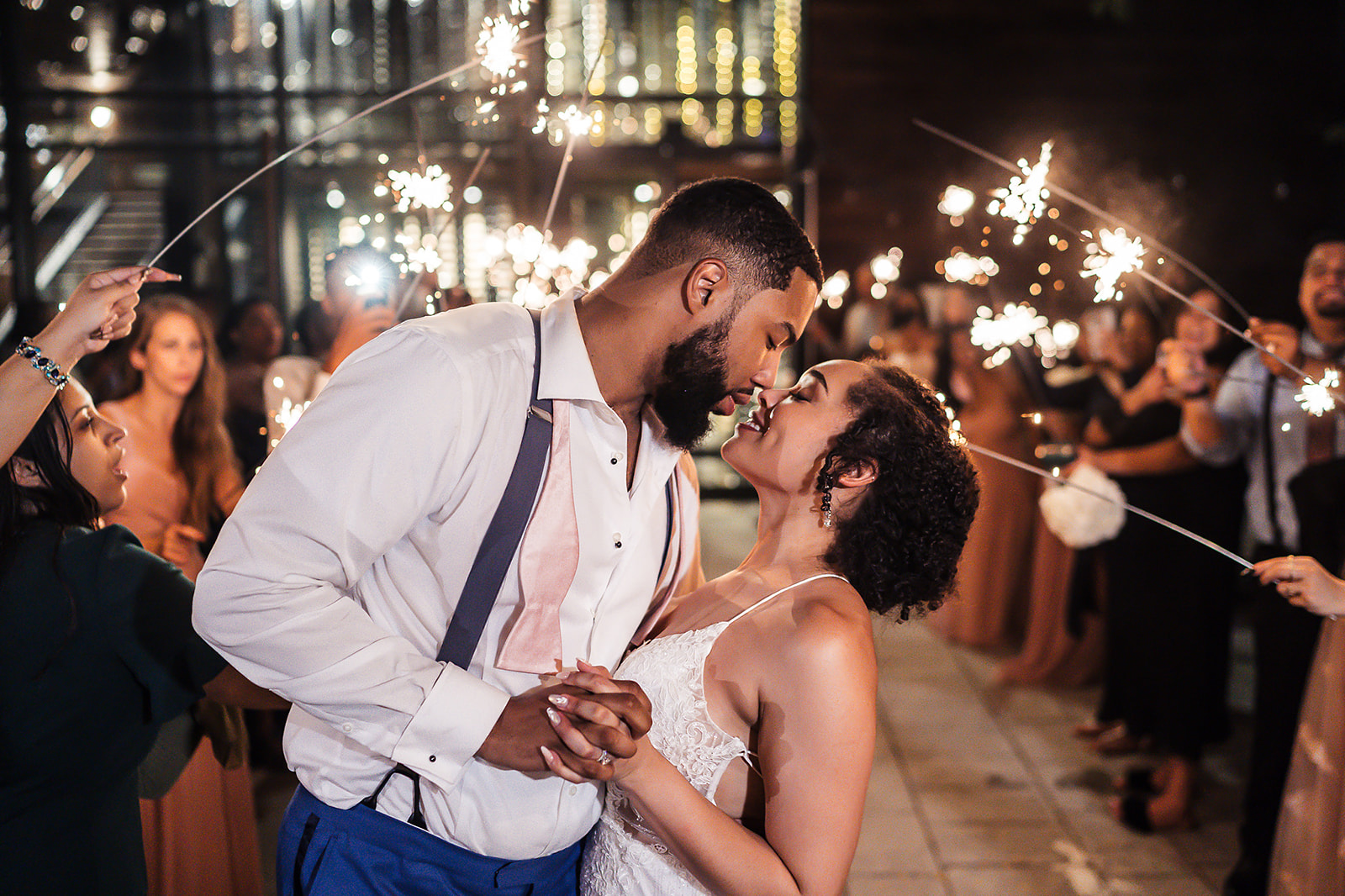 Sparkler exit at District Winery